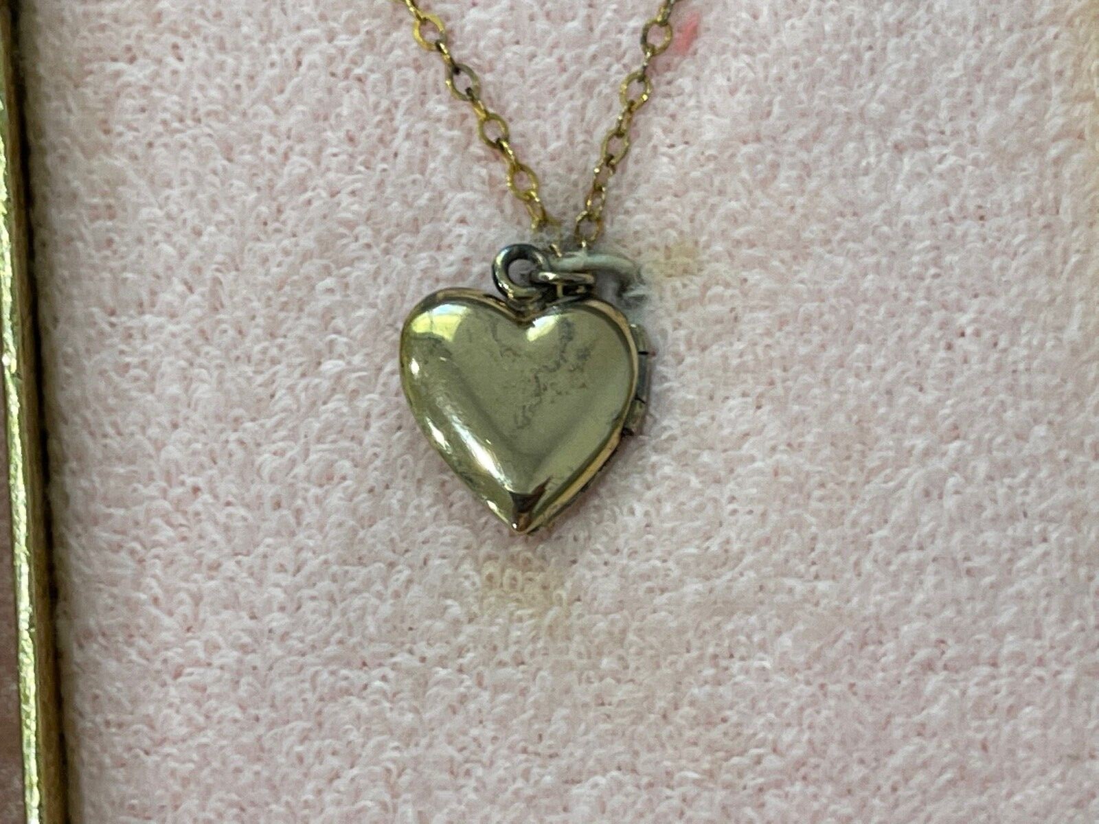 Vintage 12k Gold Filled Heart Form Locket Pendant Necklace in Coro Tots Box