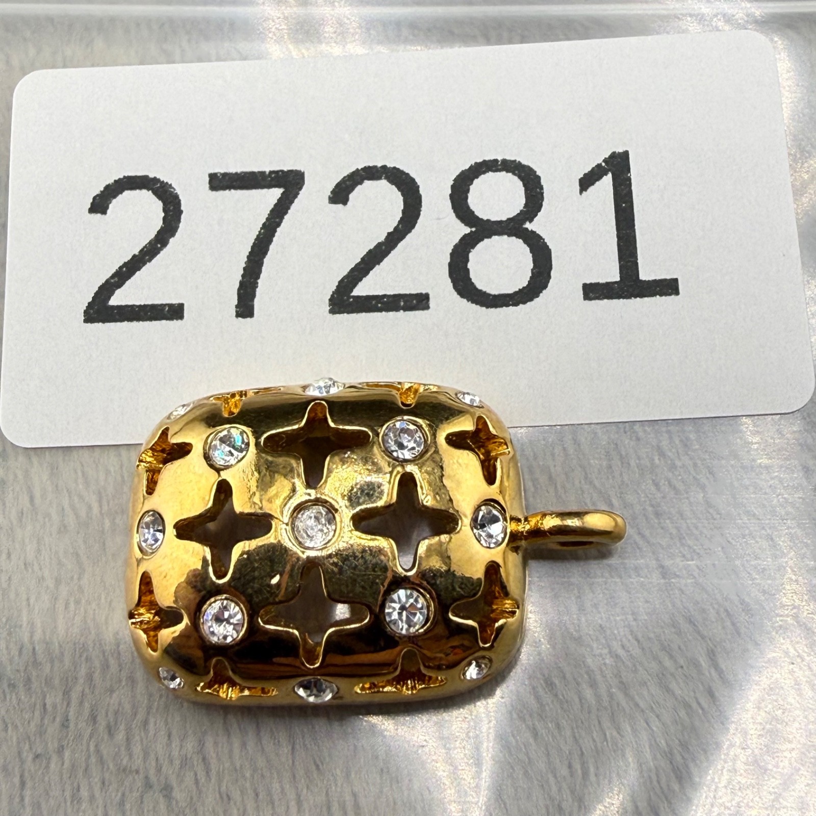 Vintage Swarovski Pendant Gold Tone