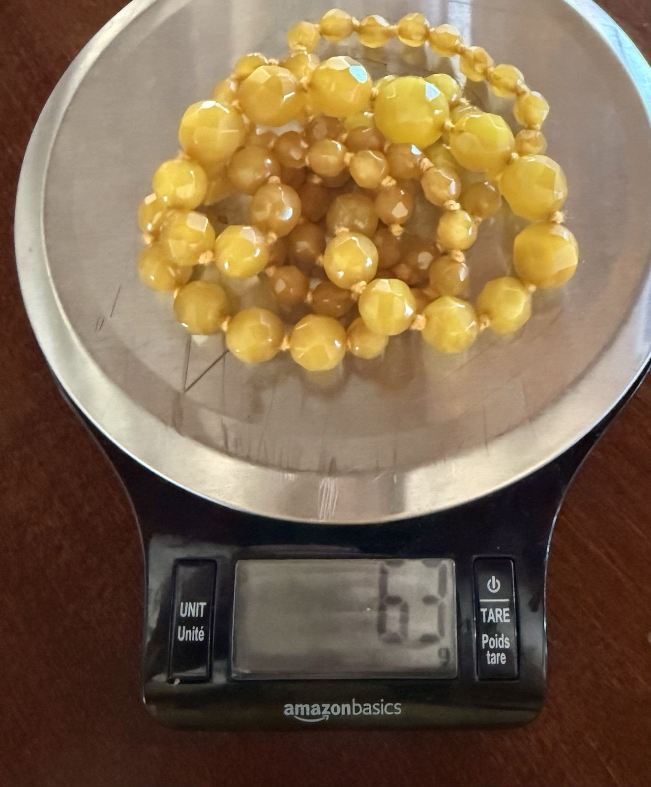 Vintage Butterscotch Honey Catalin Necklace GRADUATED FACETED Beads 35″ 63g