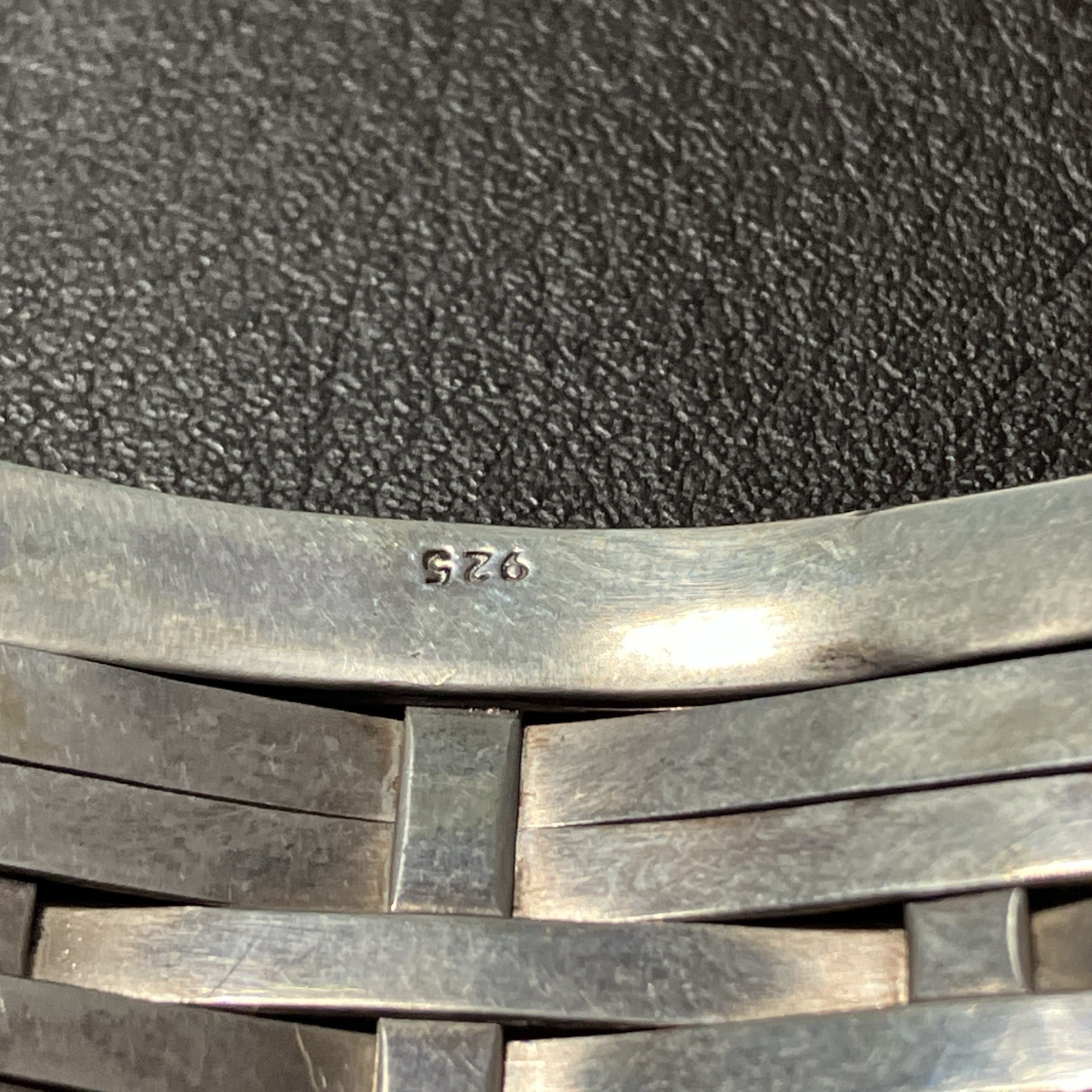 Sterling Silver 925 Cuff Woven 35 Grams Adult Unisex Adjustable
