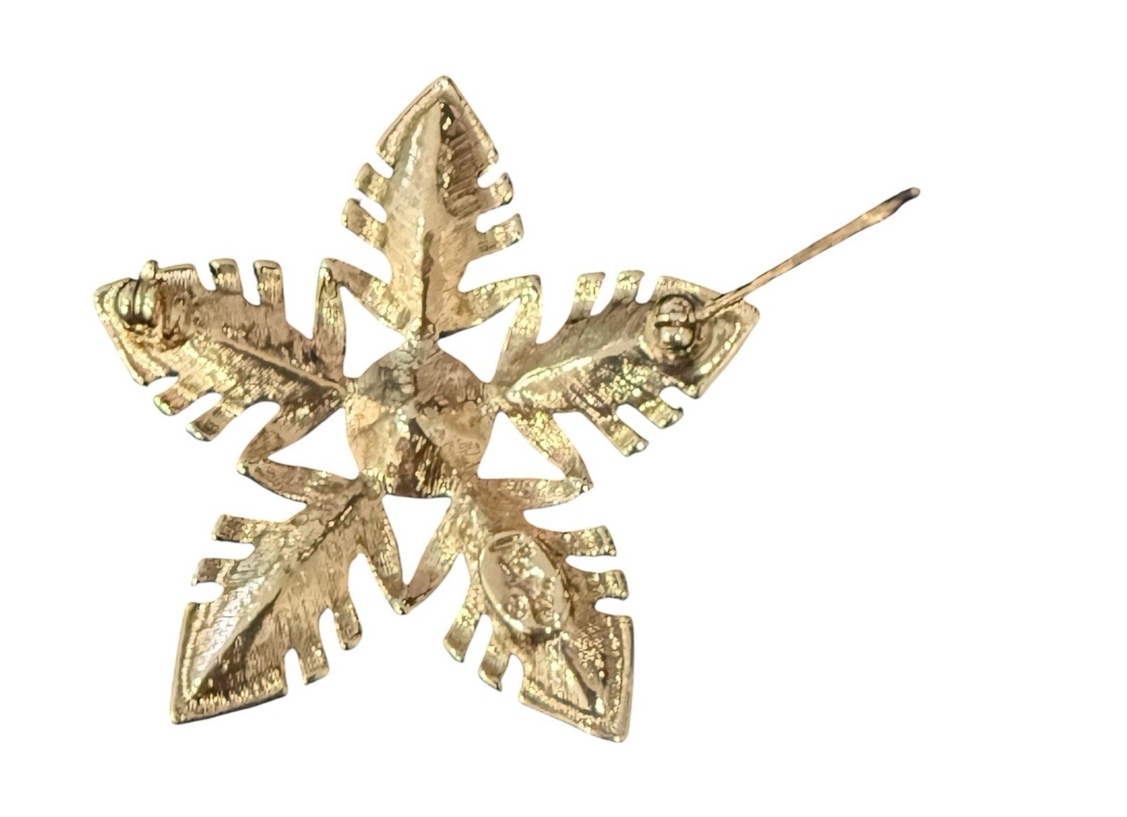 Vintage Napier Gold Tone Star Flower Brooch
