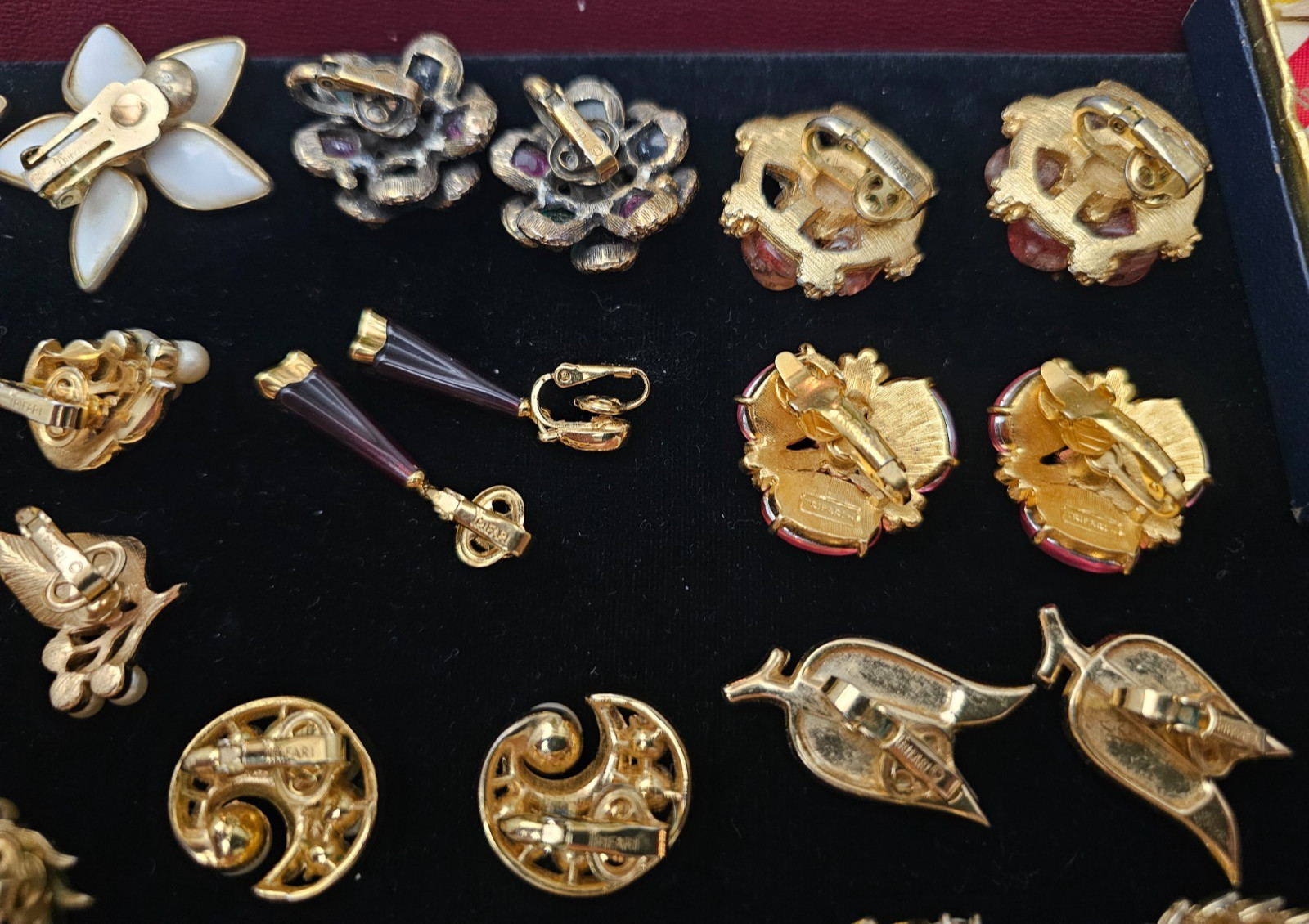 Vintage Trifari Gold & Silver Tone Lot of 22 Earrings Bracelet Pins Necklaces