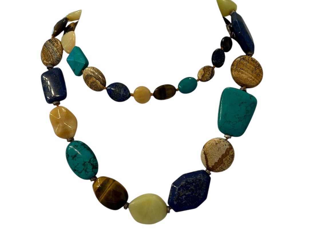 Vintage Multicolor Beaded Necklace Women’s jewelry Great condition#boho#hippie#