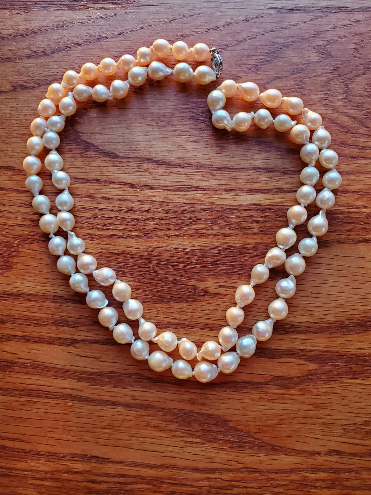 Antique Natural Baroque Salt Water Pearl Necklace