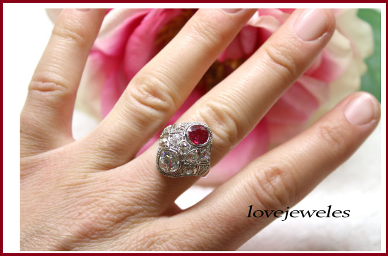 Art Deco Vintage 2.50CT Round Cut Lab-Created 2-Stone Ring 14K White Gold Over