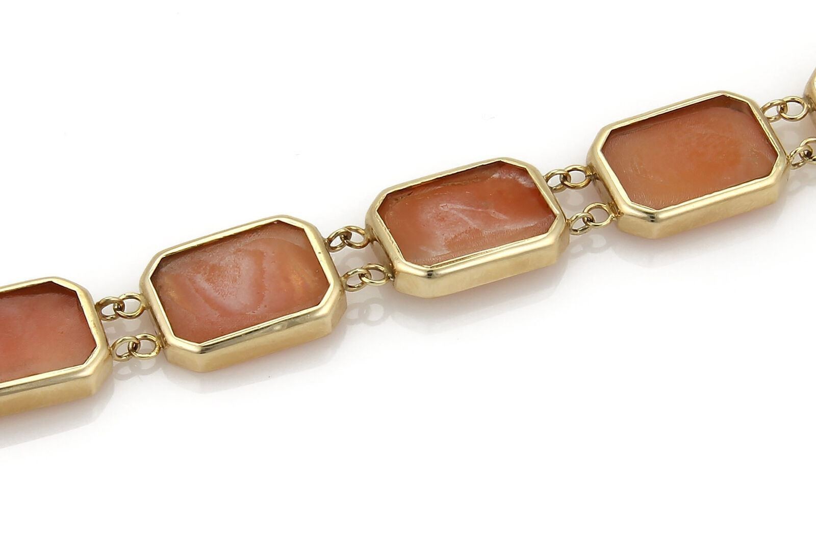 Seven Days Cameo 14k Rose Gold Bracelet Seven Days Roman Gods