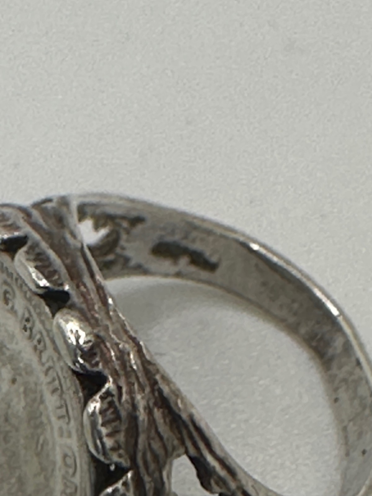 1935 Silver Three Pence Coin Ring