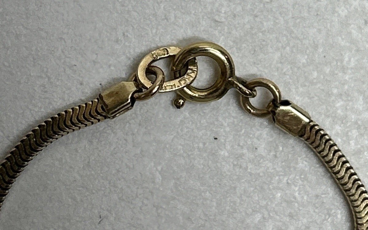 Krementz Gold Tone Bracelet Unreadable Mark