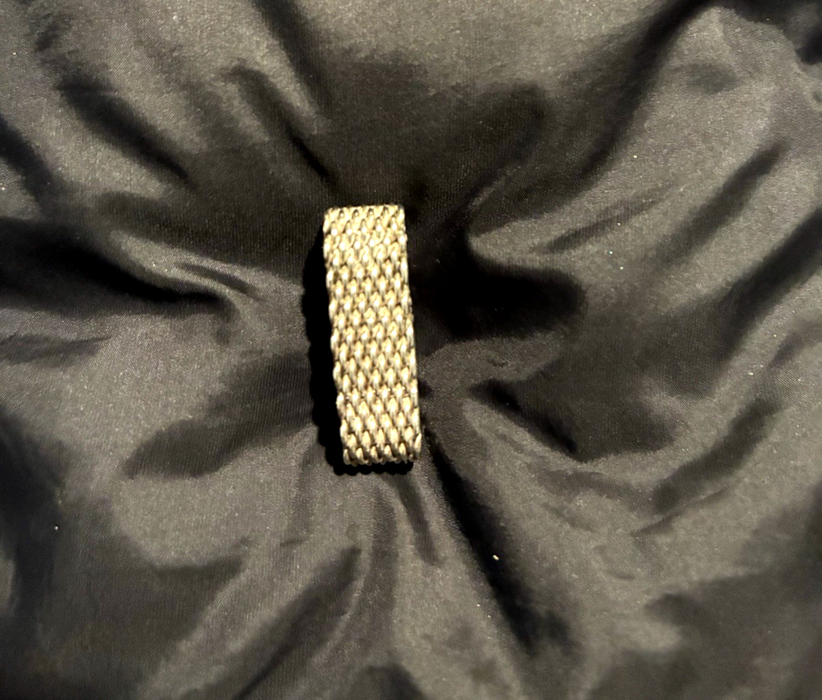 Vintage 925 Sterling Silver Somerset Mesh Ring Size 6 1/4 “