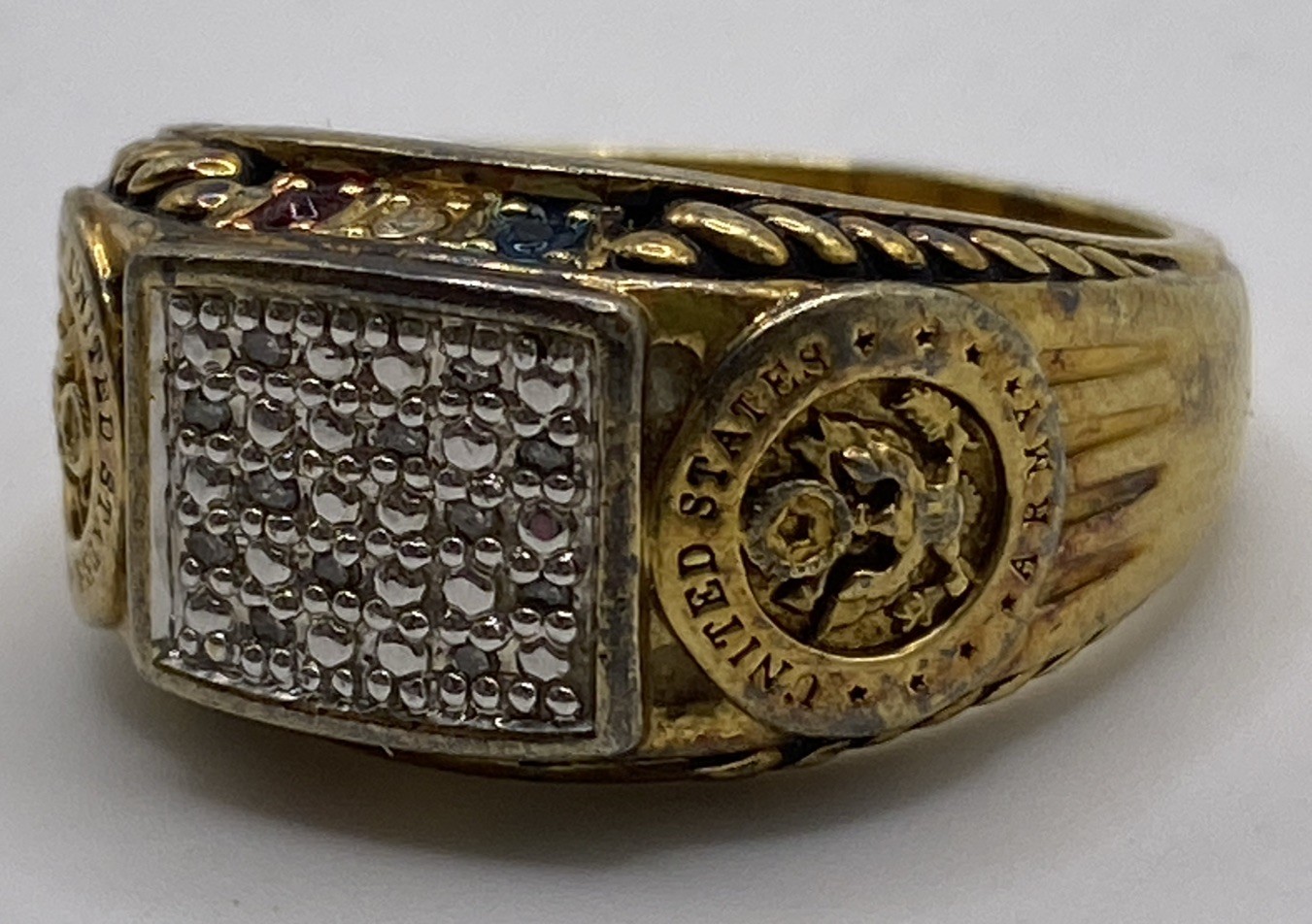 Vintage U.S. Army “Freedom Isn’t Free” Patriot Ring Sz11 10.3g