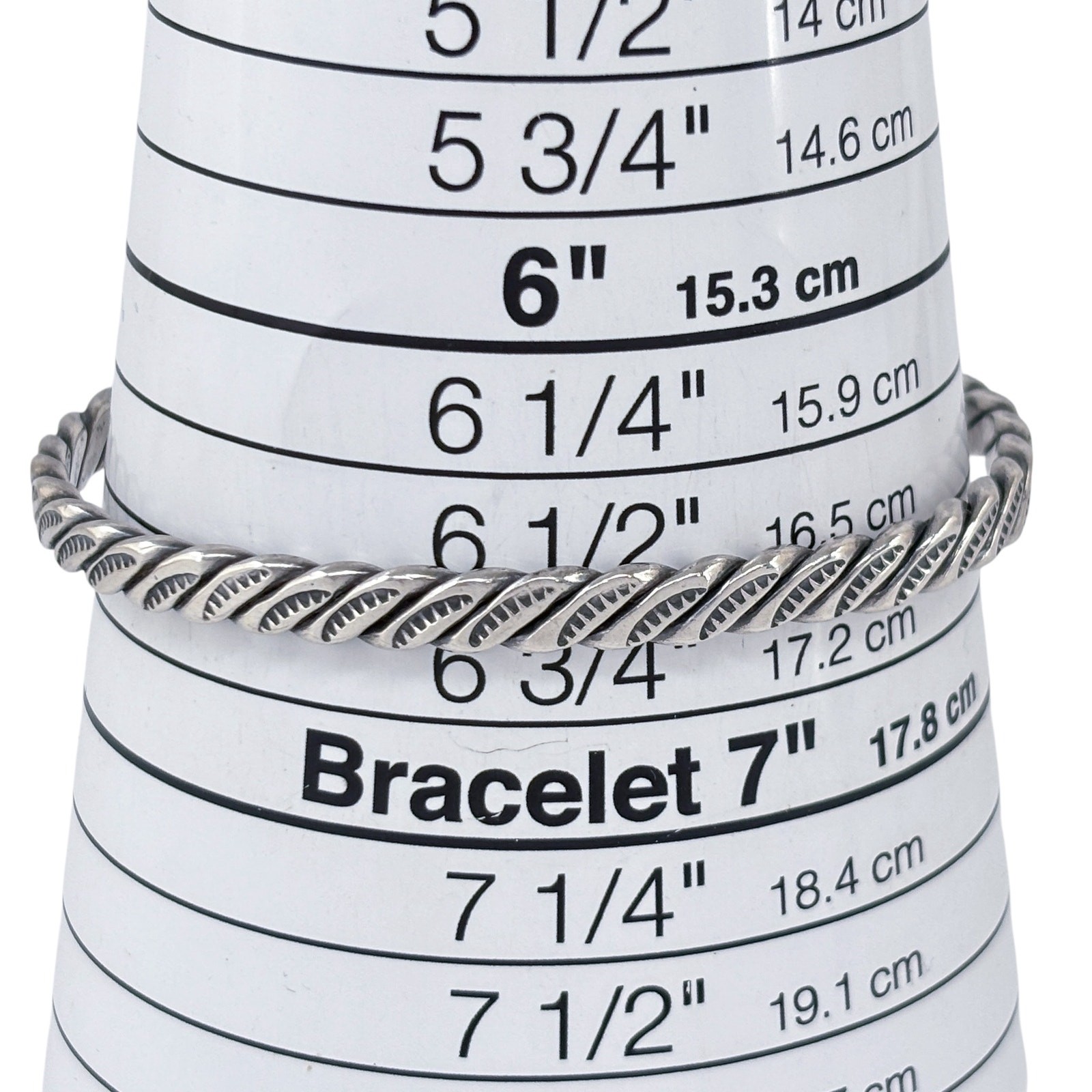 Vintage Southwest Hand Tooled Cuff Bracelet | Vintage Sterling Silver 925 | 6.5″