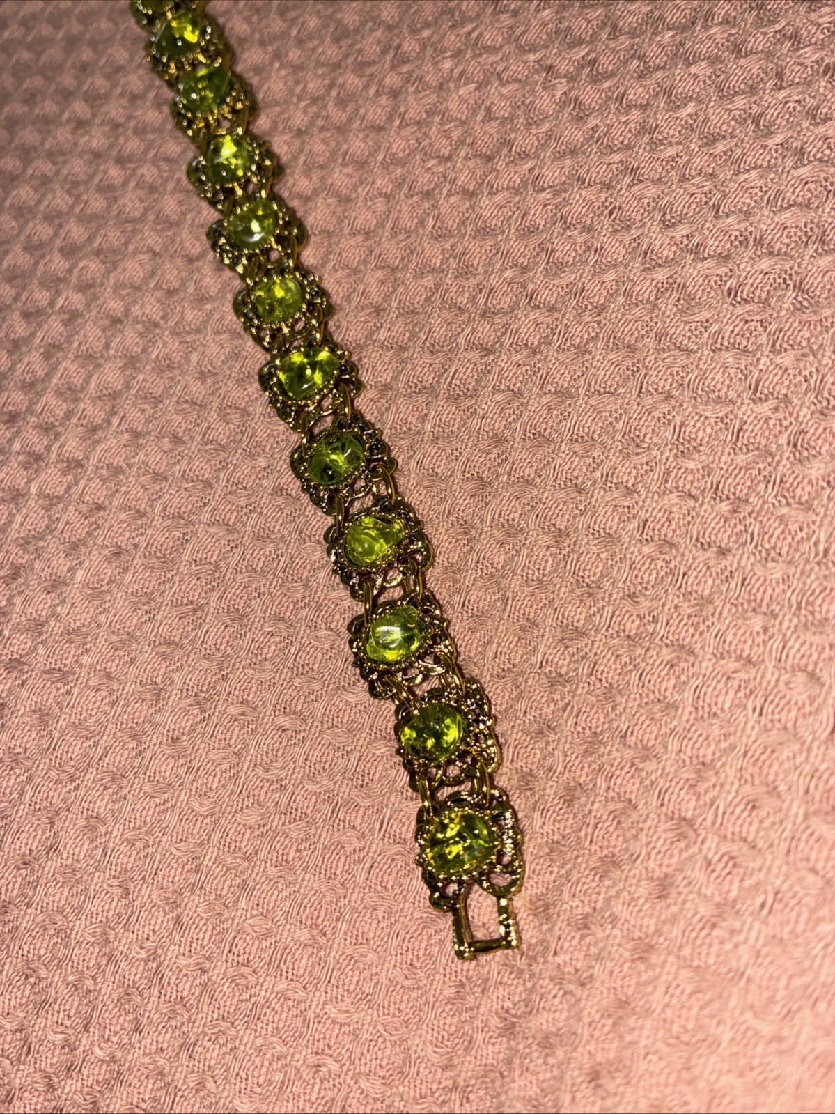 Peridot Bracelet Vintage Antique Classic Design Used