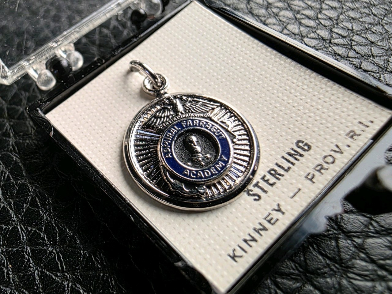 Vintage Sterling Silver Military Academy Charm Pendant Admiral Farragut Kinney