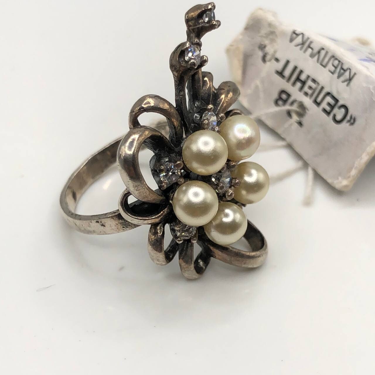 Solid Silver 925 Ring Pearl Women’s Jewelry