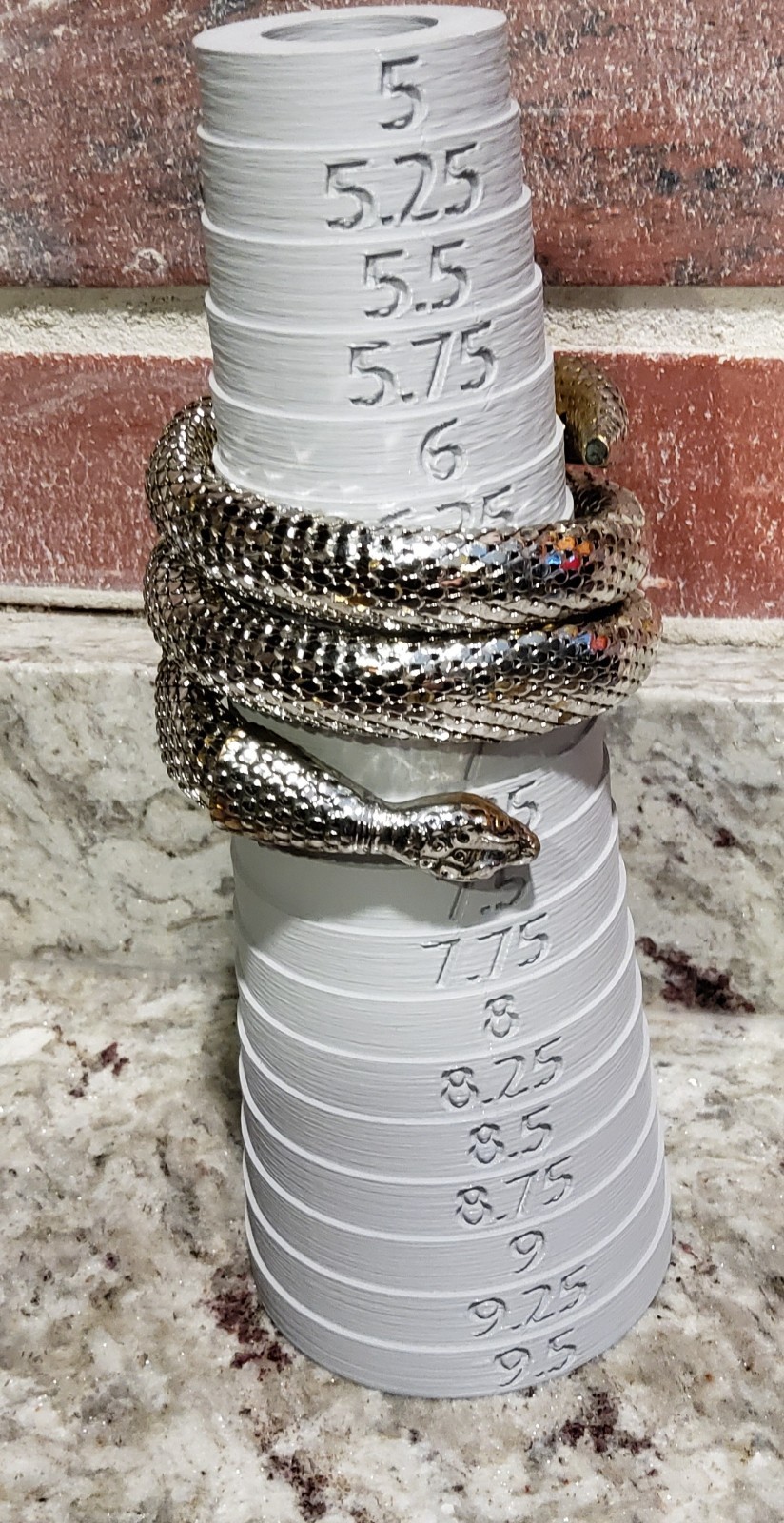 Vintage Whiting & Davis Unsigned Snake Bracelet Silver Tone Triple Wrap Mesh 🐍