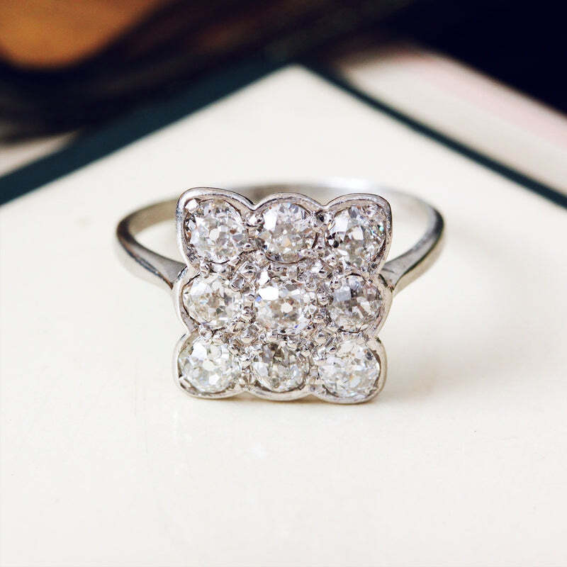 2.30CTW White Round Cut Simulated Diamond Antique Style Art Deco 925 Silver Ring
