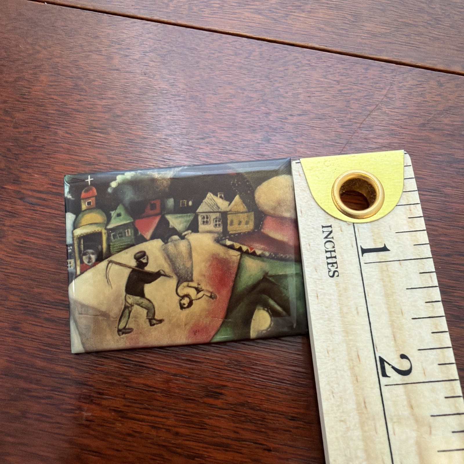 Marc Chagall💥Reproduction/Vintage Brooch/Pin “I and the Village” (1911)~Signed