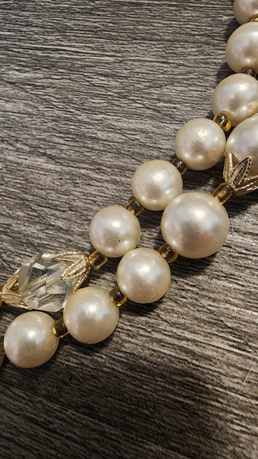 Super Long Japan Beaded Faux Pearl Necklace 53″ Vintage