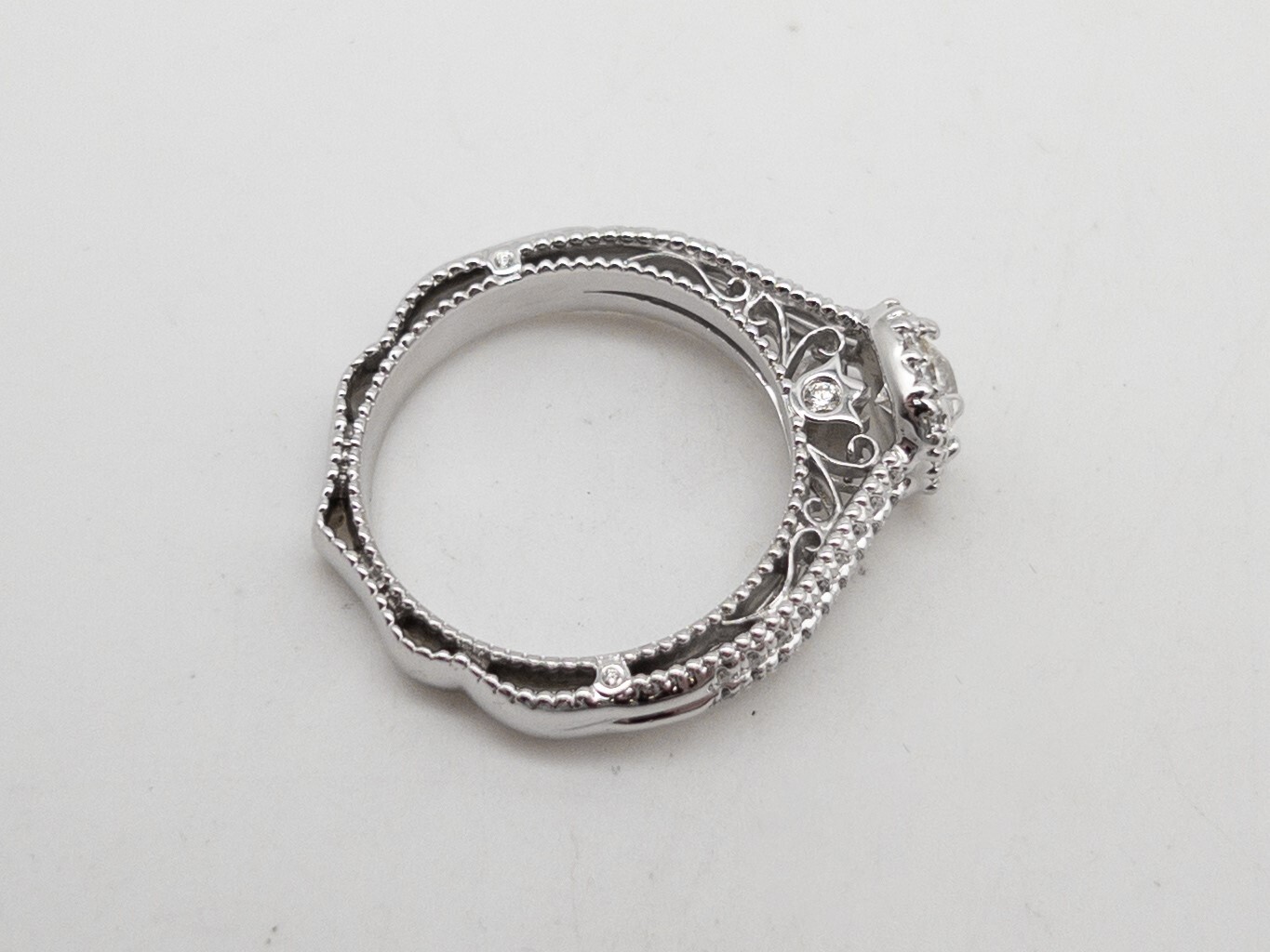 $6000 VERRAGIO EGL CERT VS2 G 1.23ct IDEAL CUT ROUND Diamond 14k White Gold Ring