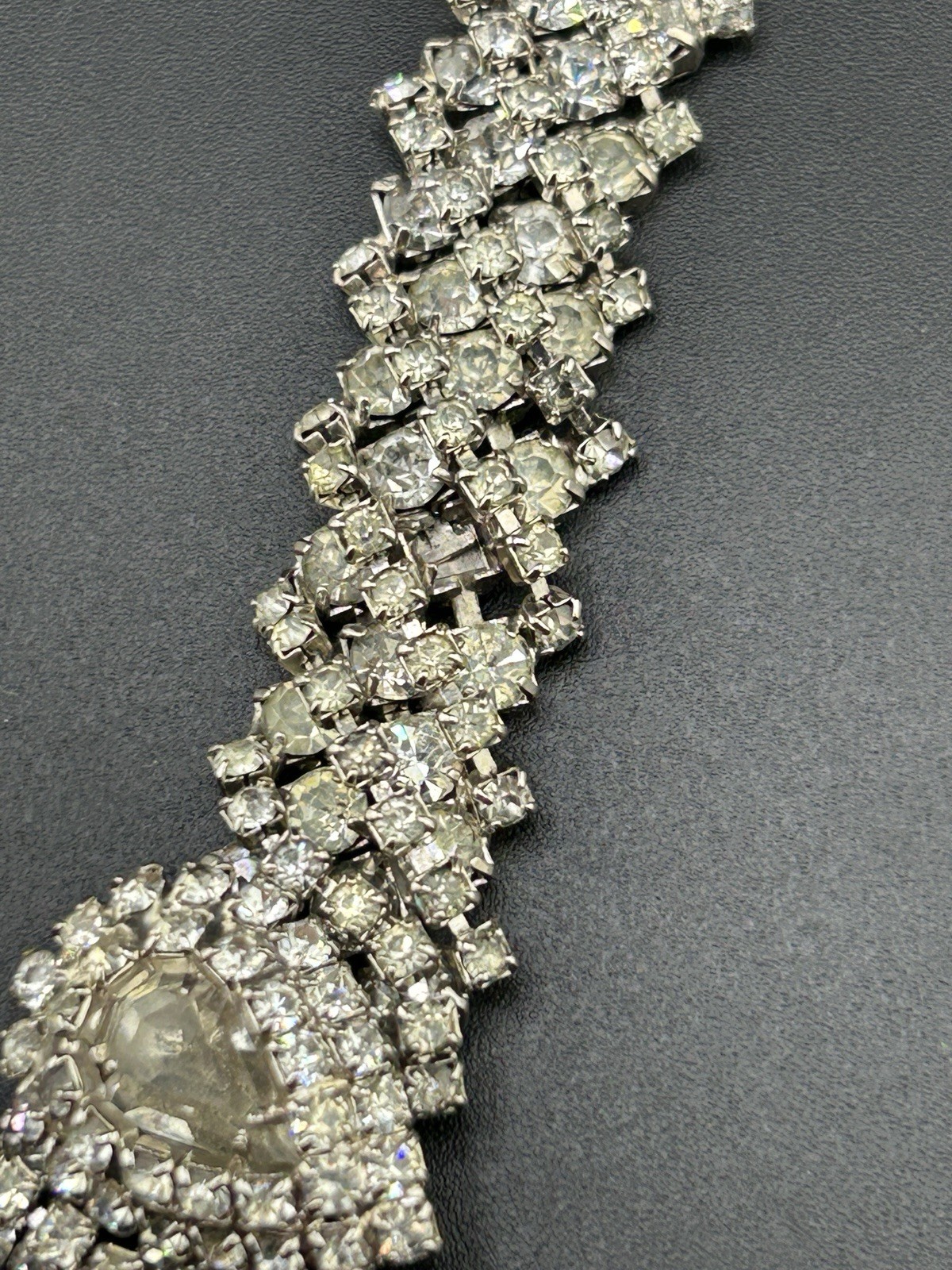 Kramer NY Rhinestones And Teardrop Center Necklace