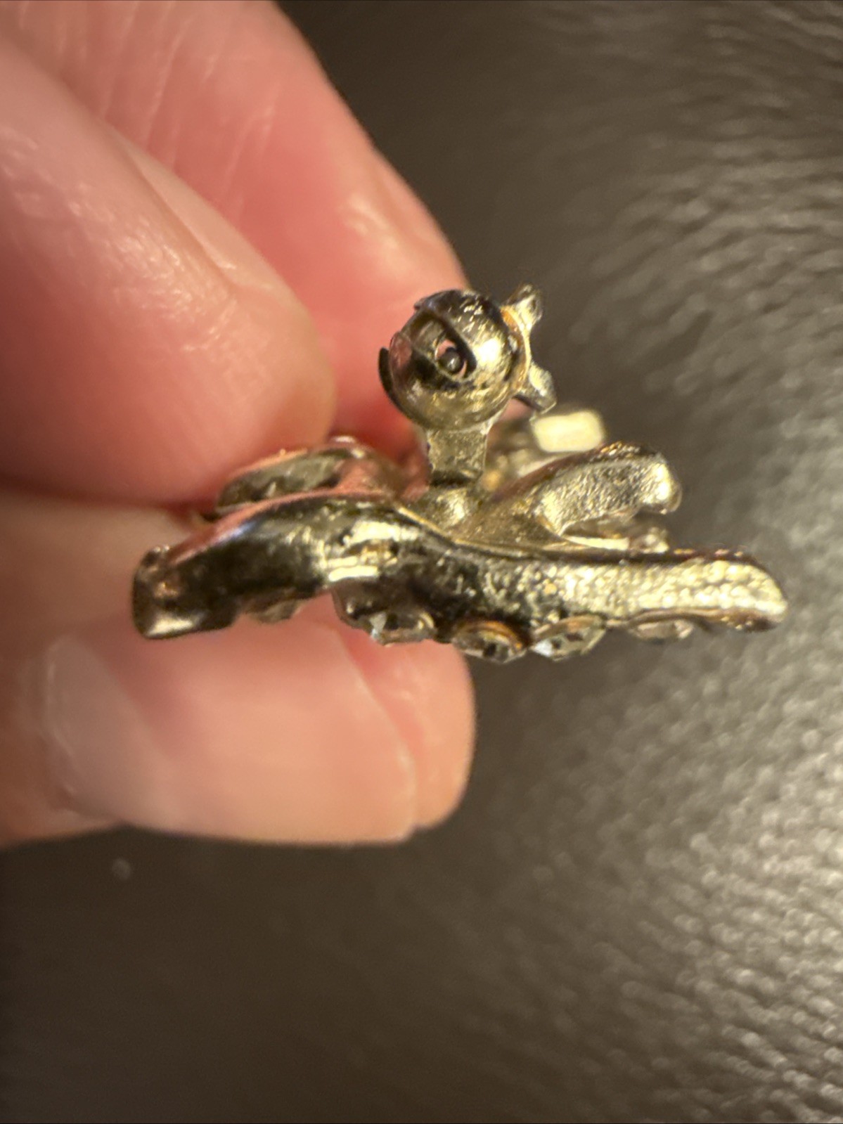 Dog Brooch Signed By Weiss-Rare- Missing Stones. -See Pictures And Description.