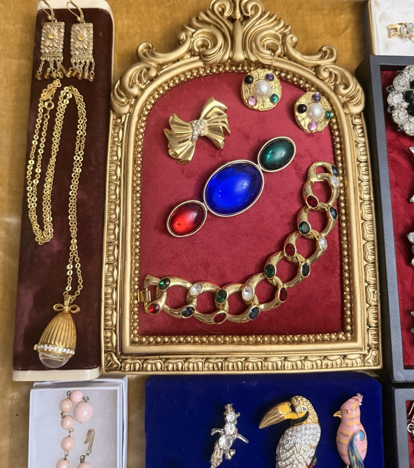Vintage Rhinestone Jewelry Lot Haskell Weiss Juliana Crown Trifari Givenchy +