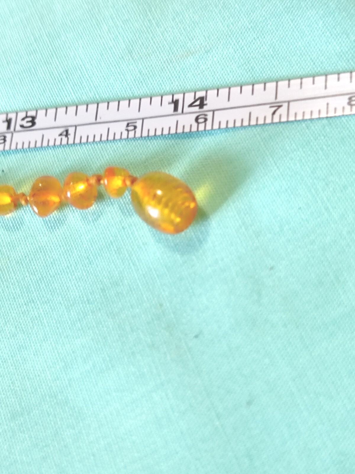 Vintage Natural Honey Amber Childs Kids Necklace 14in Choker