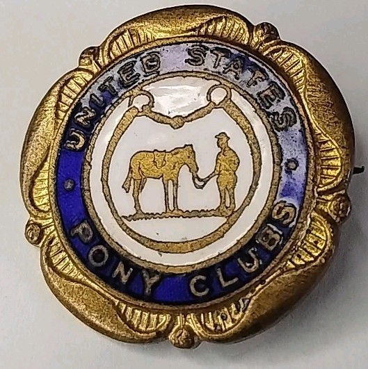 The United States Pony Club Vintage Enamel Pin Badge made by W. O. Lewis