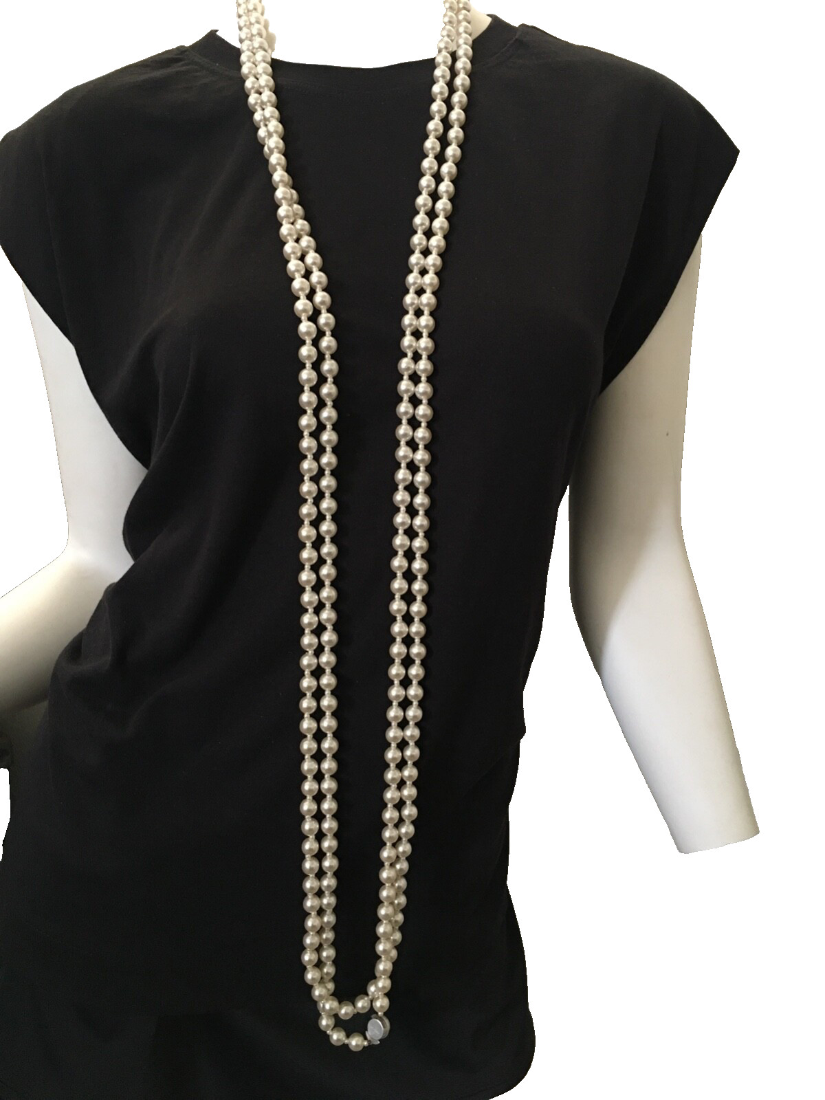 Pearl Necklace 114 Inches Hong Kong Faux