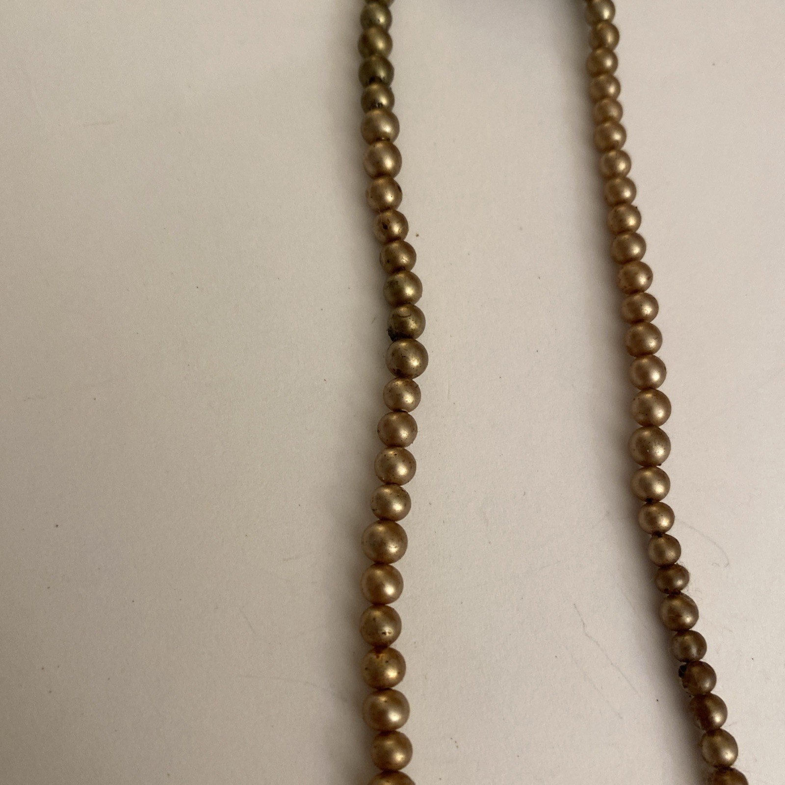 Vintage Faux Pearl Necklace With Rhinestone Clasp