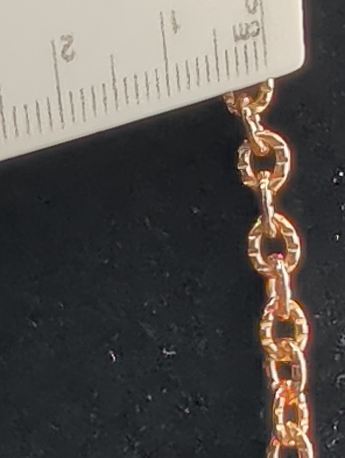 Gold Tone Textured Link Chain Necklace Fashion Costume Jewelry 4mm 24″ Unmarked