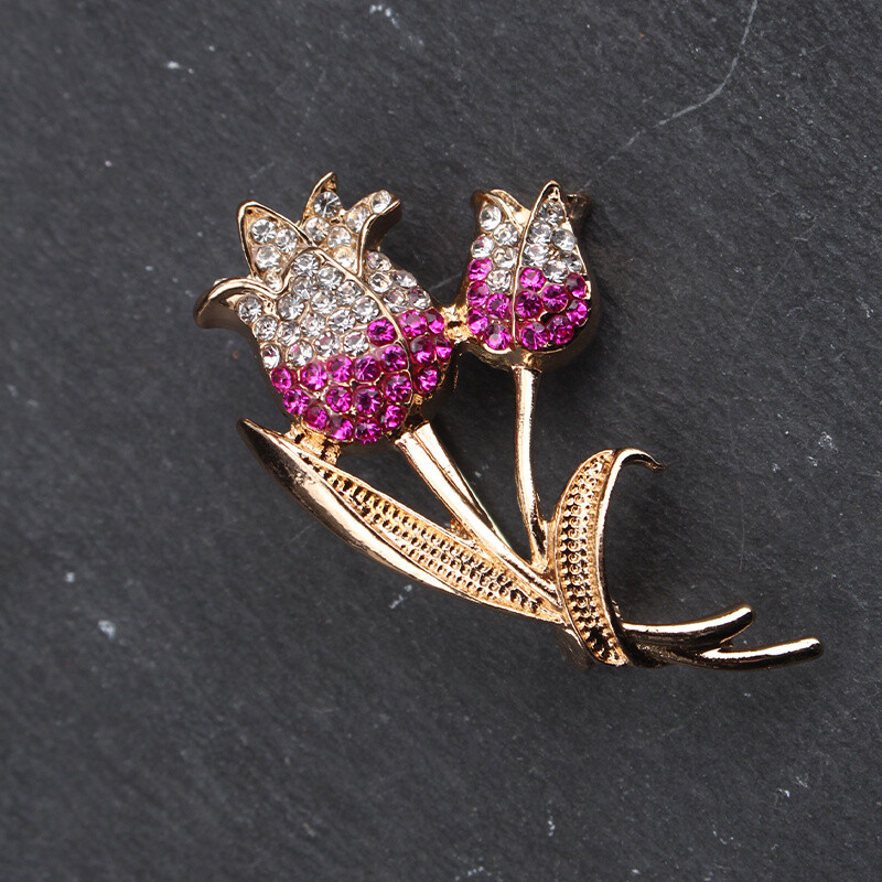 Temperament High-end Elegance Tulips Simple and Delicate Brooches Accessories