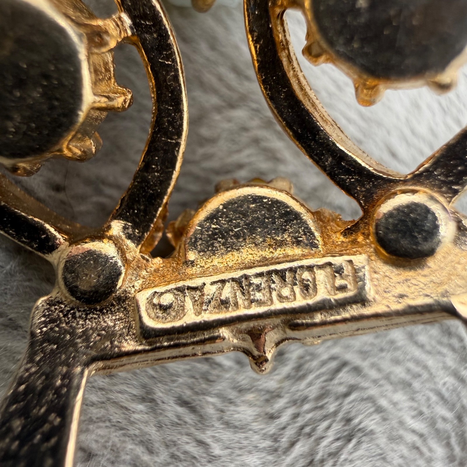 Vintage Florenza Bracelet Gold Tone Signed 7”
