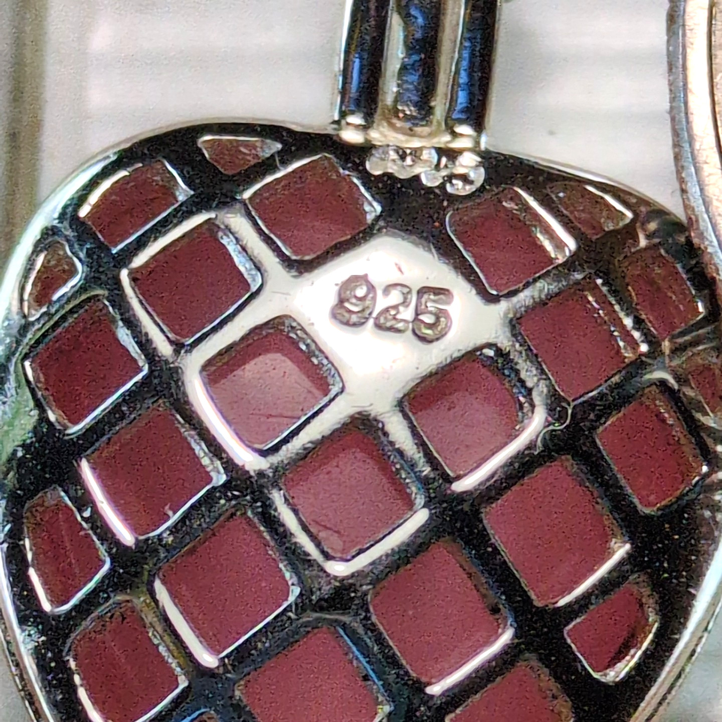Vintage Sterling Silver 6 Color Interchangeable Heart Necklace Set Retail $50