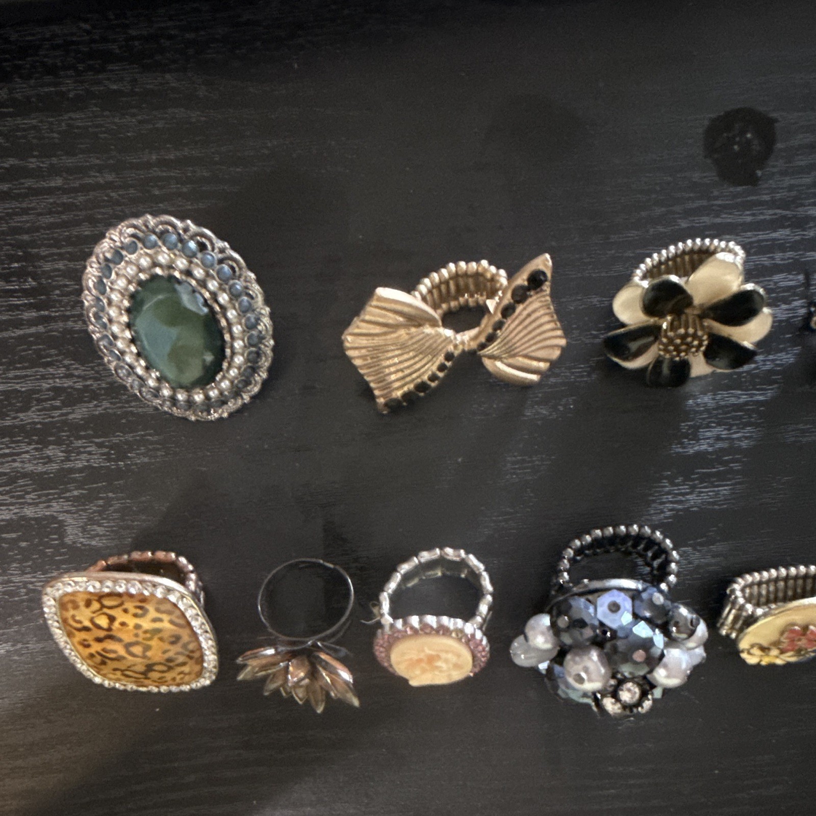 Women’s Fashion Rhinestone Stretch Ring Mixed Lot