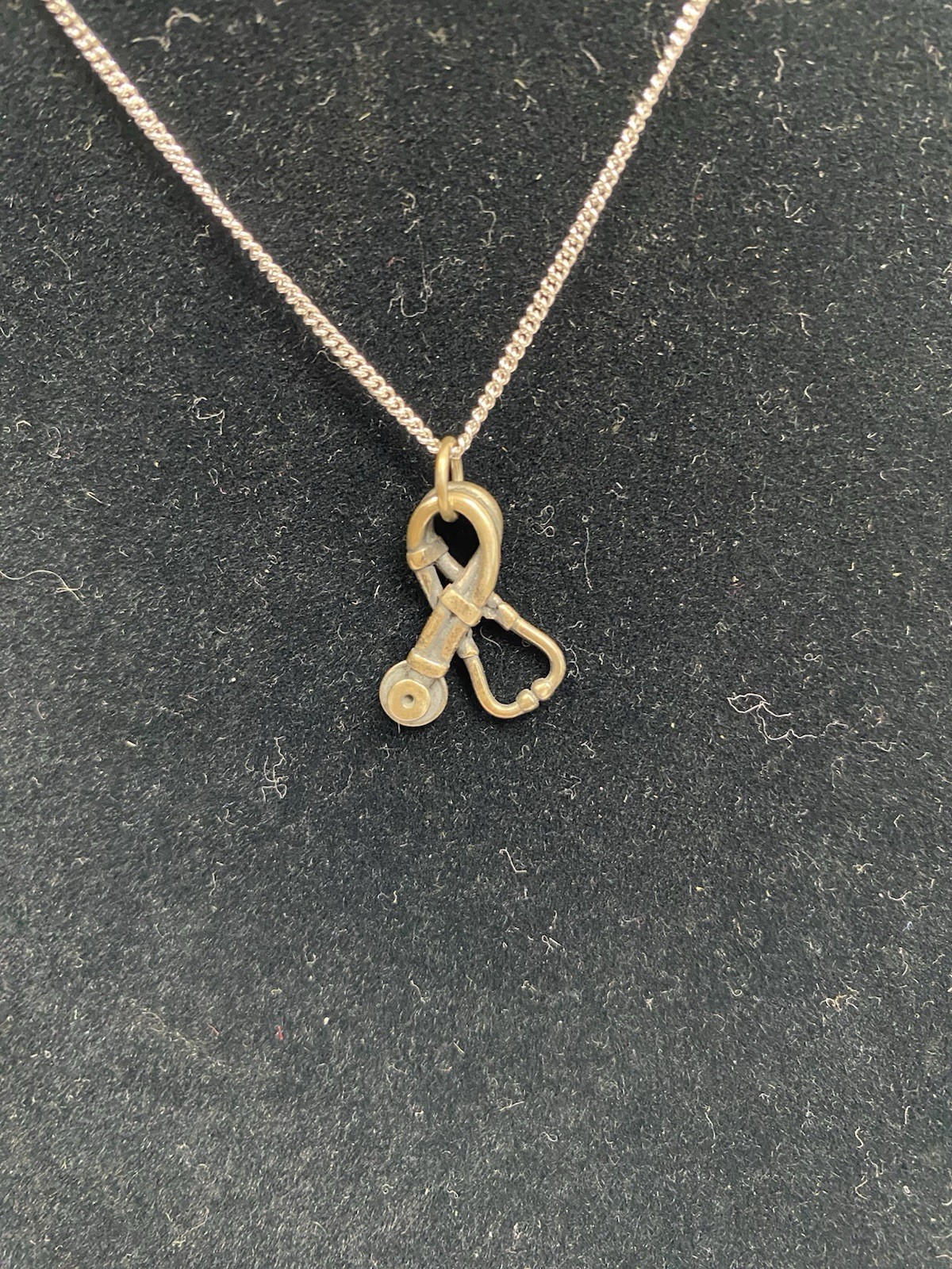James Avery .925 Sterling Silver Stethoscope Charm With Sterling 925 Chain