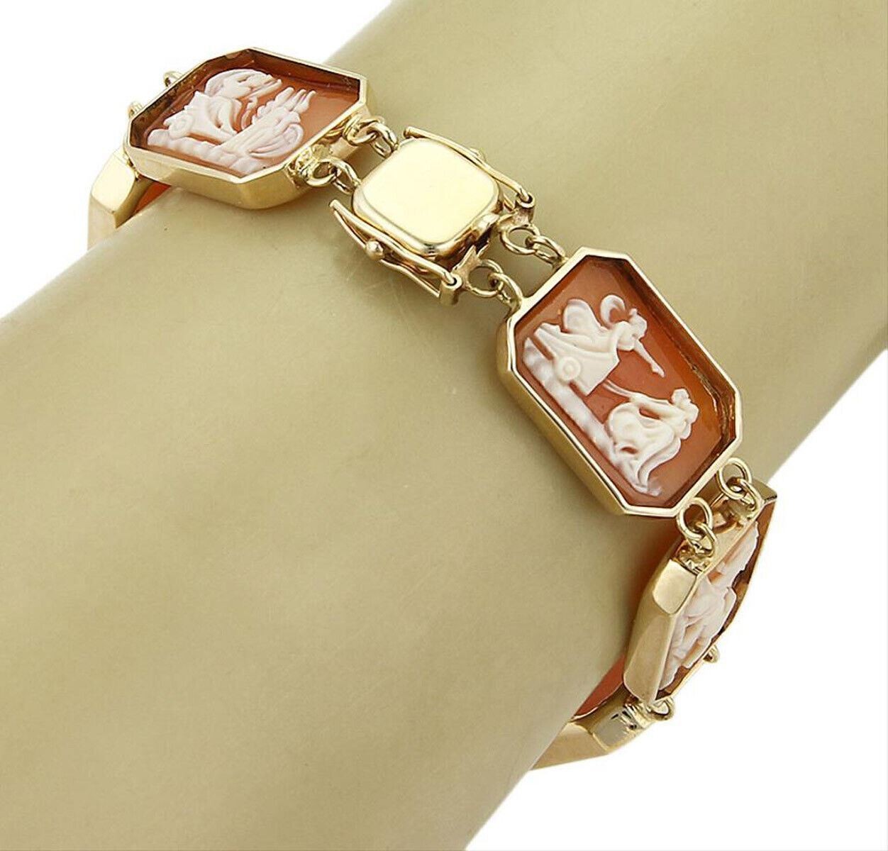 Seven Days Cameo 14k Rose Gold Bracelet Seven Days Roman Gods