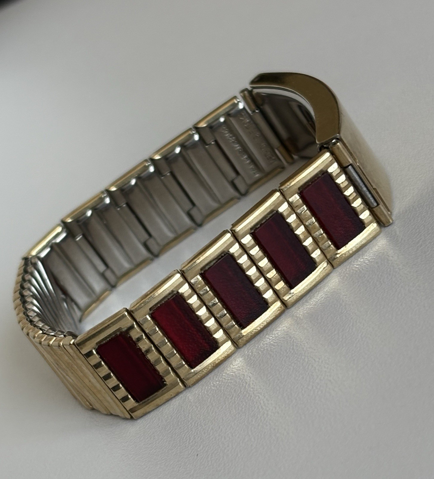 Spiedel 10k Gold Filled ID Hidden Secret Photo Bracelet 1950s MCM Expandable VTG