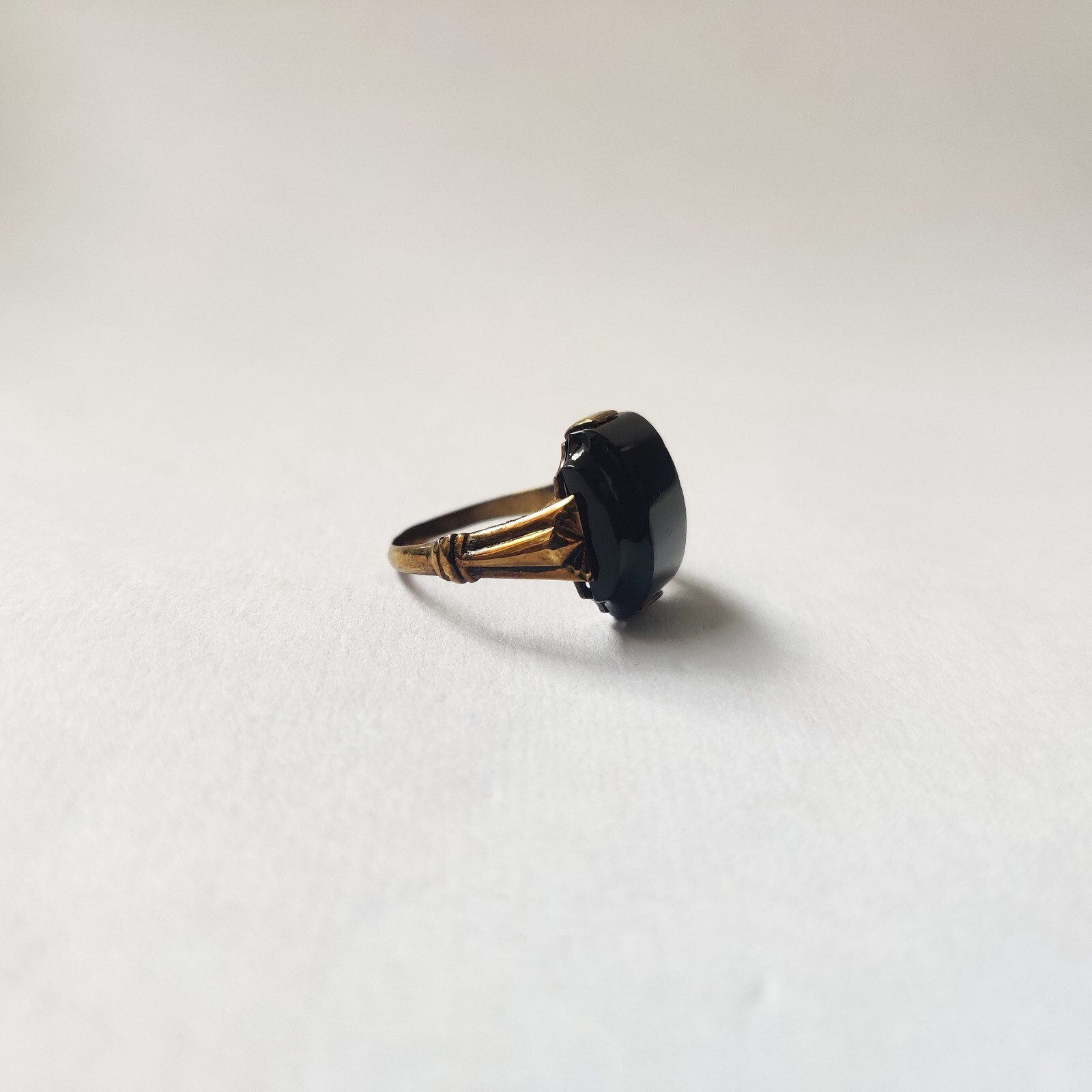 antique 925 silver vintage Victorian art deco handmade black onyx ring best gift