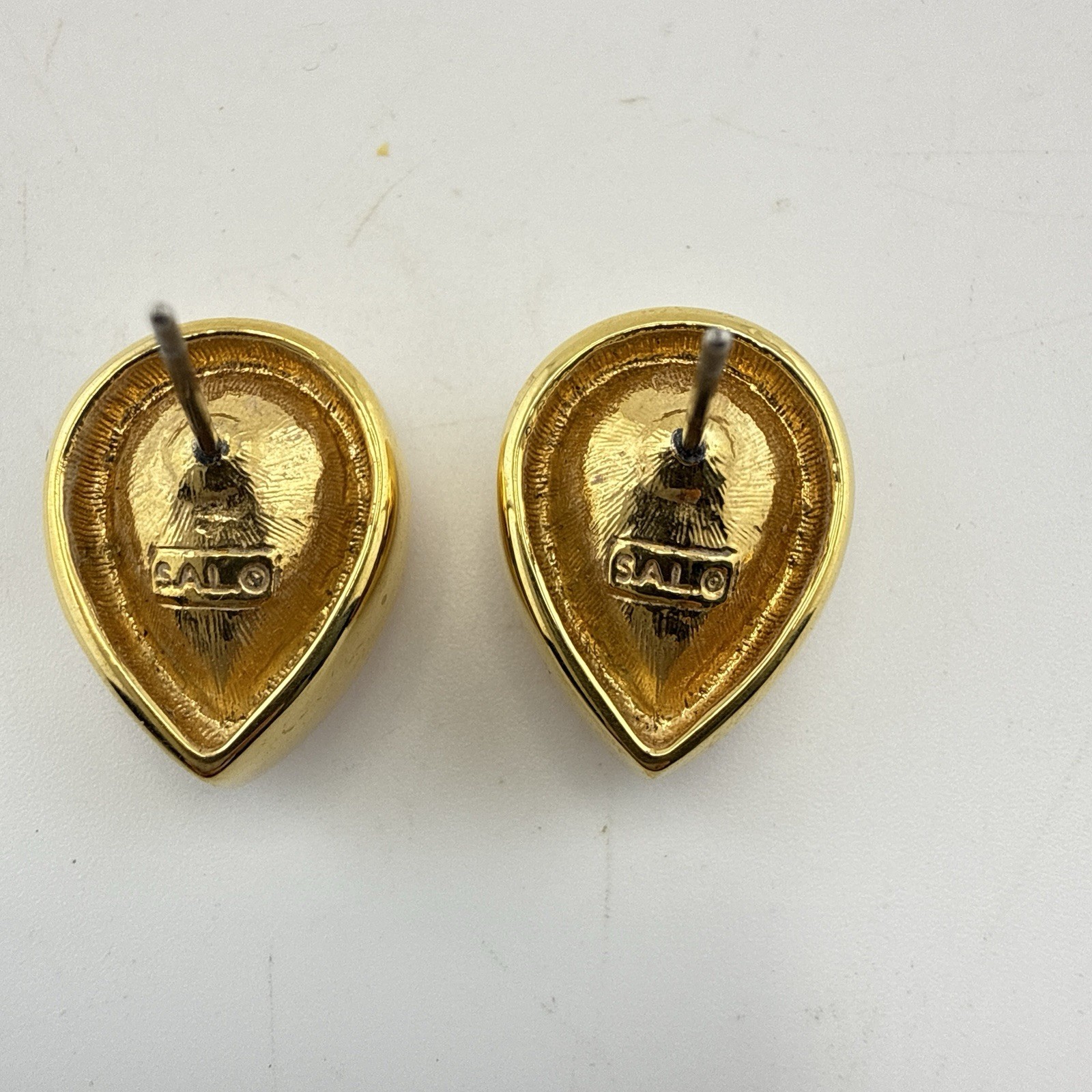 Vintage Swarovski Earrings SAL Pink Rhinestone Crystal Pear Teardrop Gold Plated
