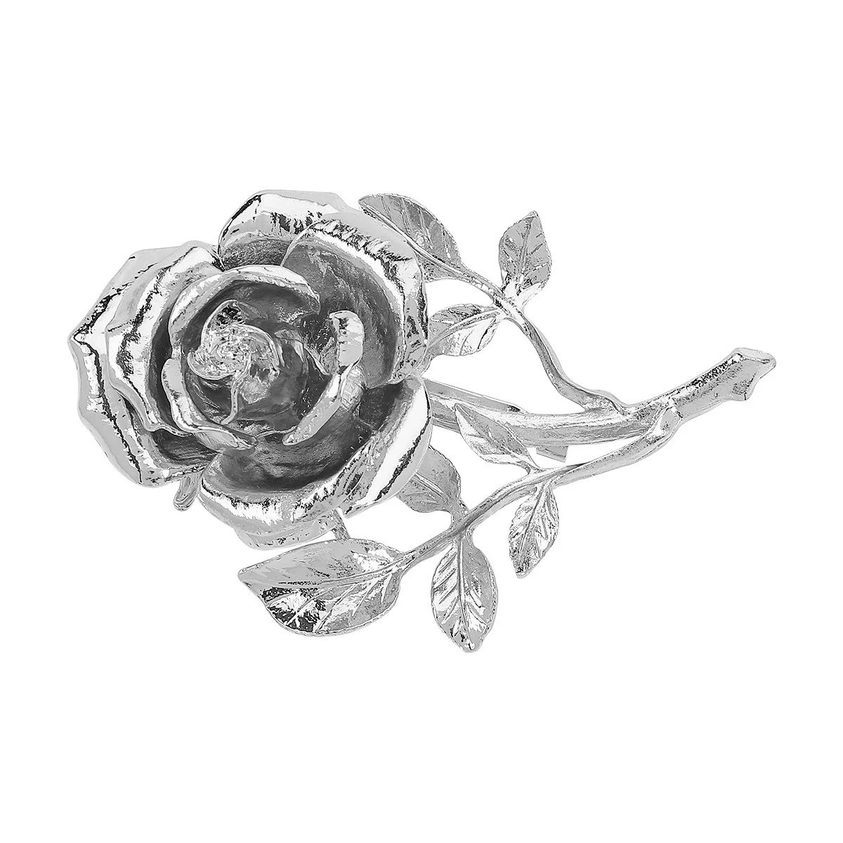 2 PCS Vintage Flower Alloy Brooch Pin Women Fashion Jewelry Vase Style Accessory