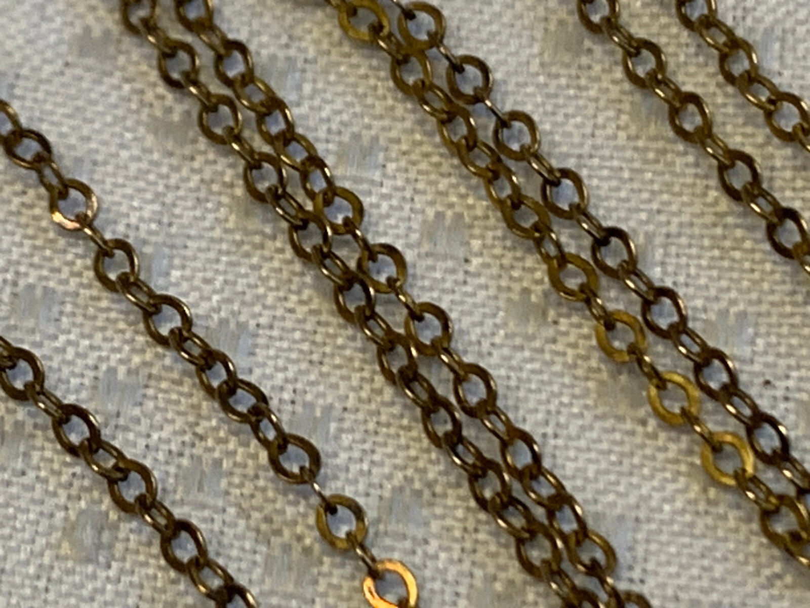 Vtg Gold Filled Necklace 18″ Jewelry Cable Chain Clear Stone Pendant