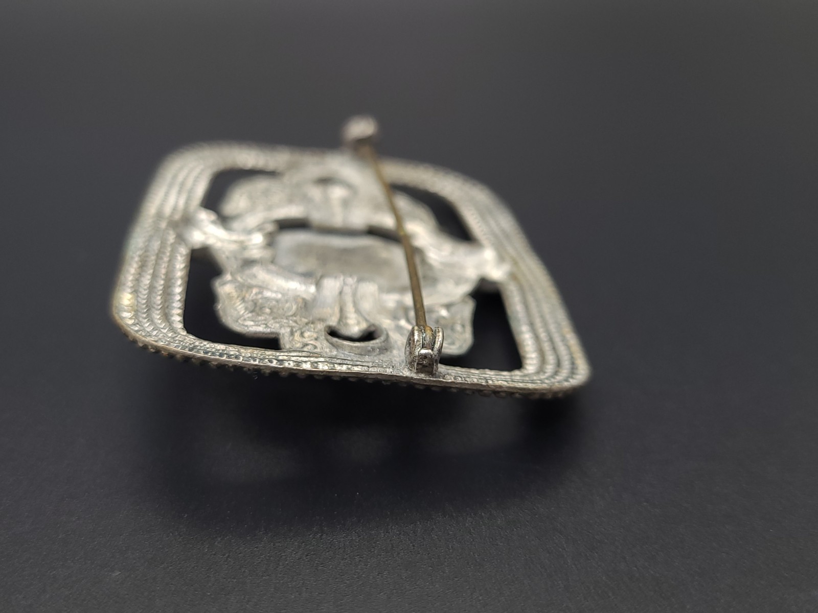 Vintage Max Neiger Egyptian Revival Pharaoh Brooch Czech Art Deco Pin