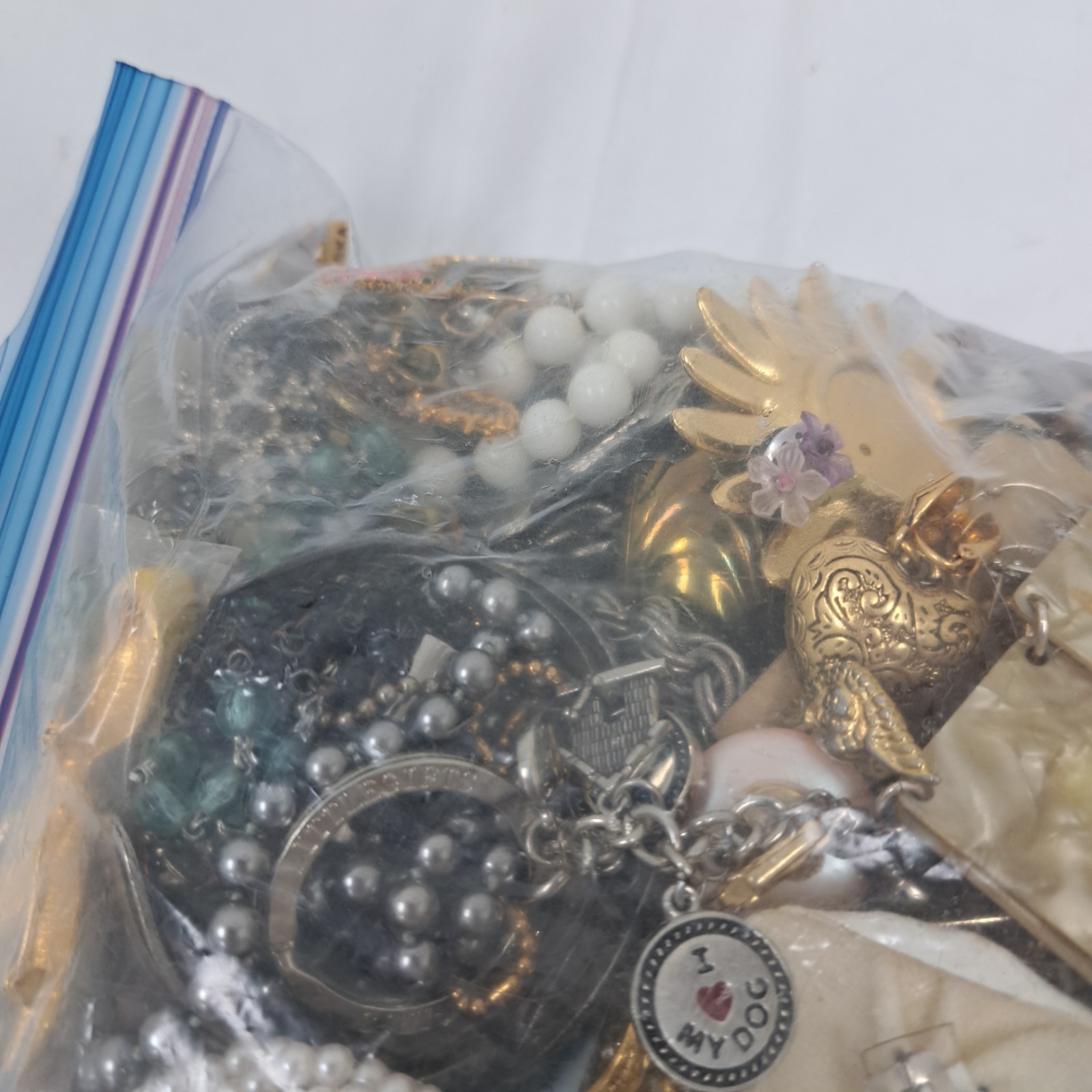 Bag Old Unsearched Jewelry Lot Vintage Estate Find Junk Drawer Large