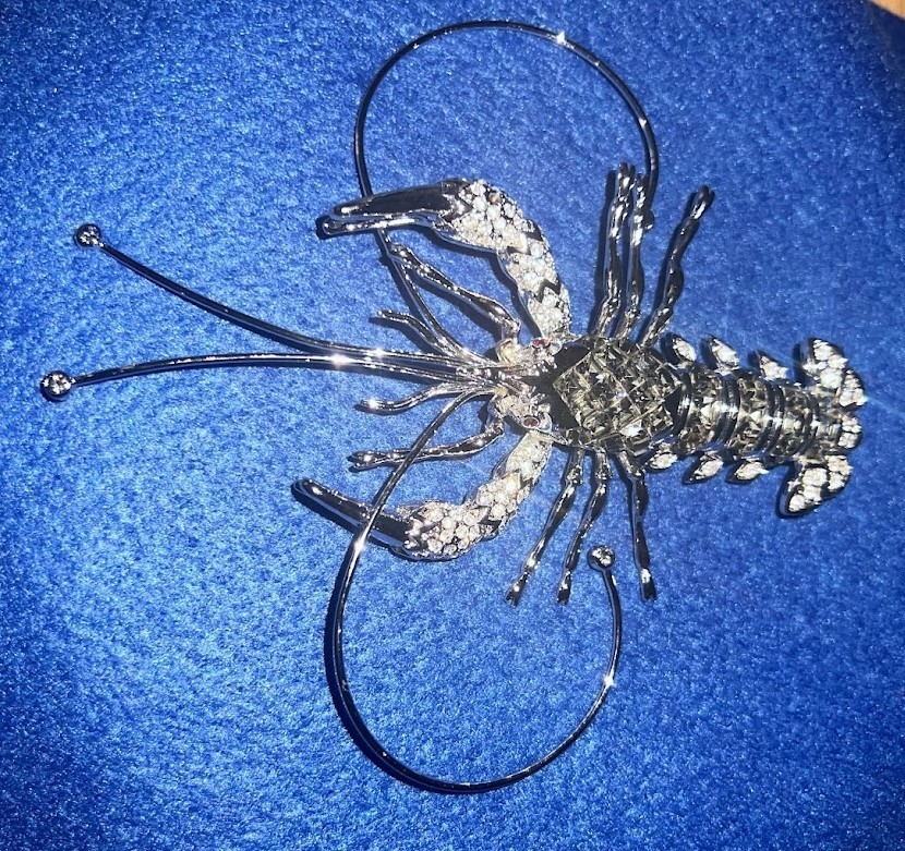 LANDAU Rhinestone Lobster 5″ EXQUISITE
