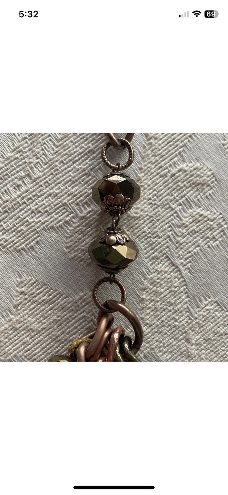 Chainmaille Statement Necklace 21” Copper Bronze Color Byzantine 4n1 Chain Weave