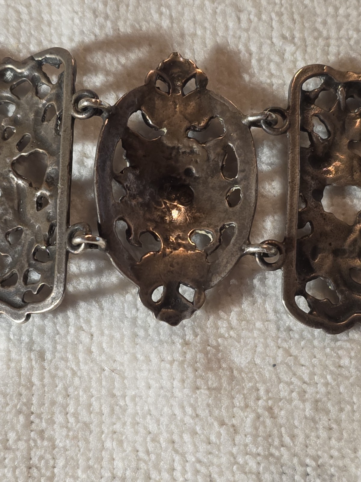 Vintage Cini Sterling 925 Cherub & Lion Bracelet Italian Renaissance Revival