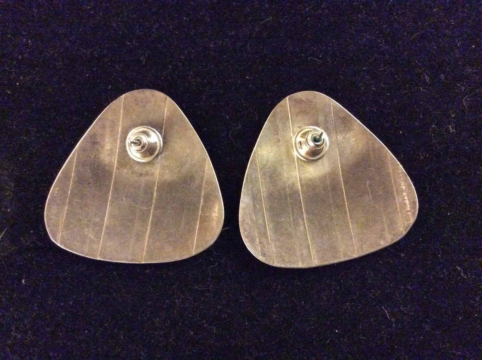 VINTAGE STERLING SILVER TEXTURE STUD EARRINGS