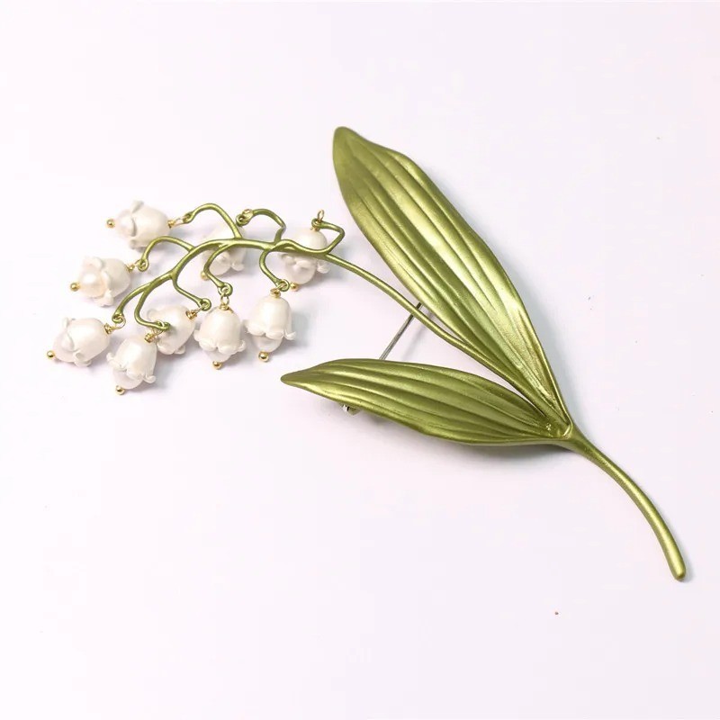 Lily Of The Valley Flower Corsage Brooch Pin Woman Accessories Brooches Jewelry