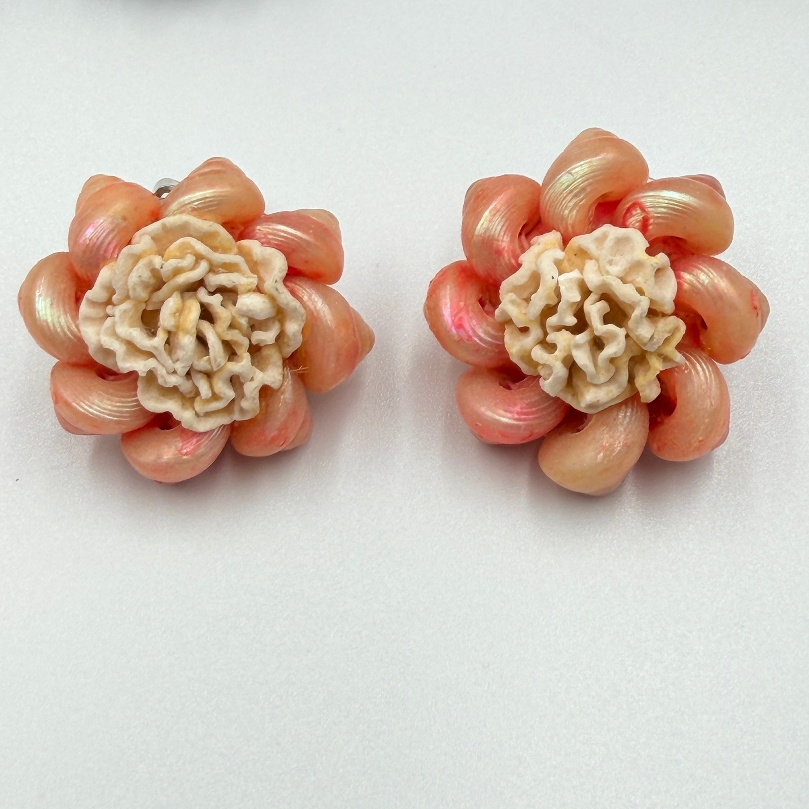 Vtg Japan Hong Kong Beaded Cluster Earrings Lot 10 Pair MCM Costume Jewelry Clip